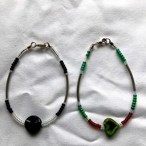 2 bracelet set/ multi color